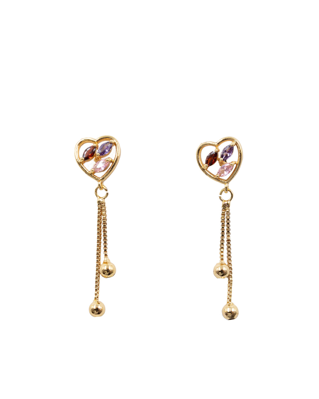 Aretes Dorados Largos M2 Oro Laminado