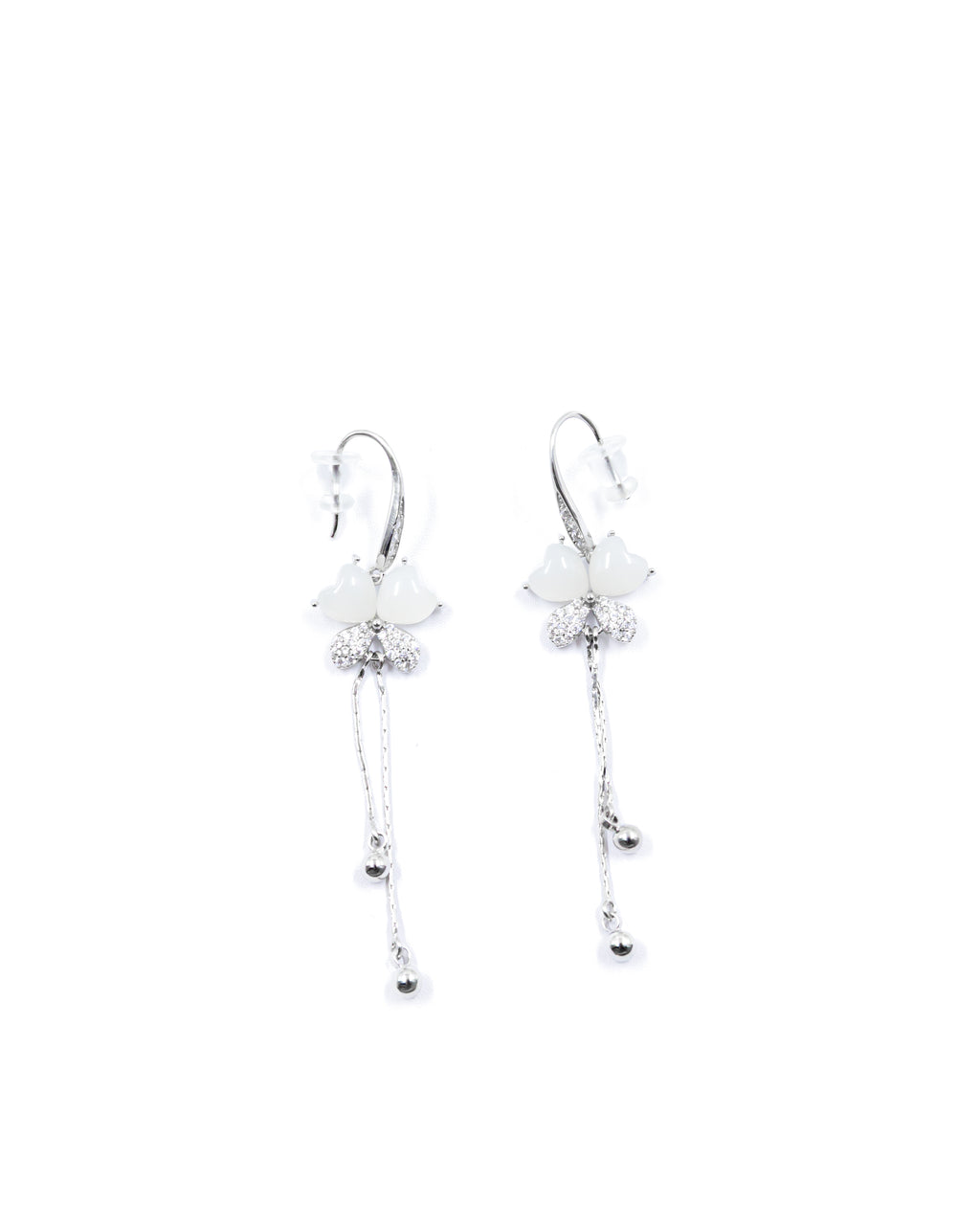 Aretes Largos Ansheli Plateados M20 Oro Laminado