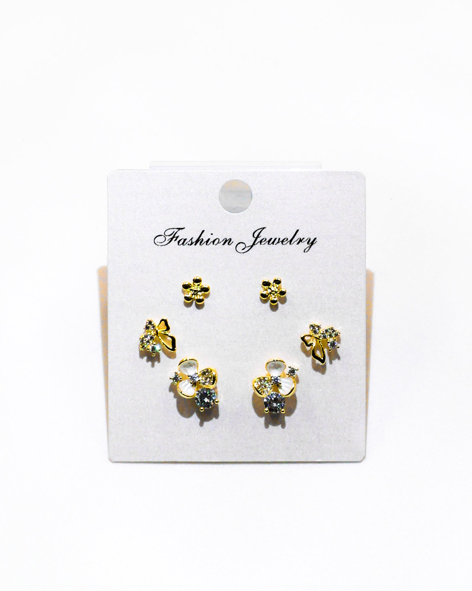 Set Aretes X3 - M4 Oro Laminado