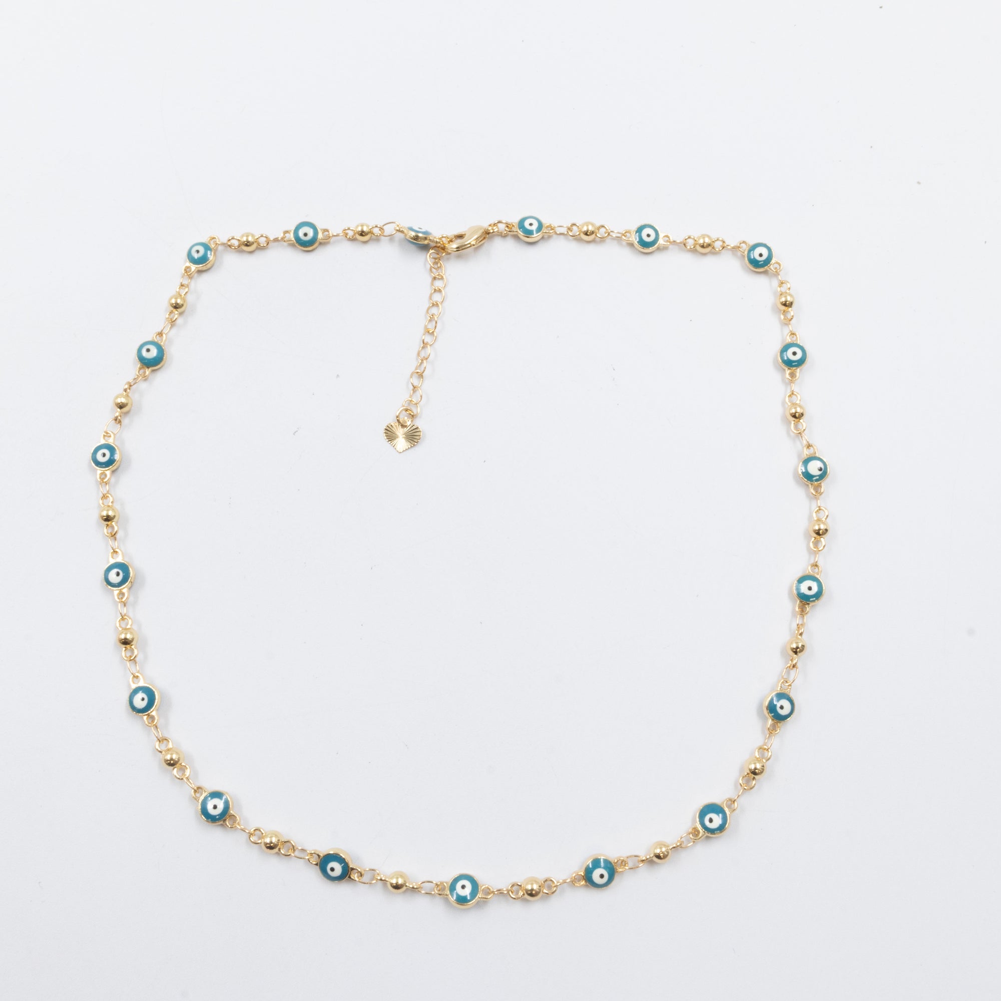 Collar Dorado de Ojo Turco M1 Oro Laminado