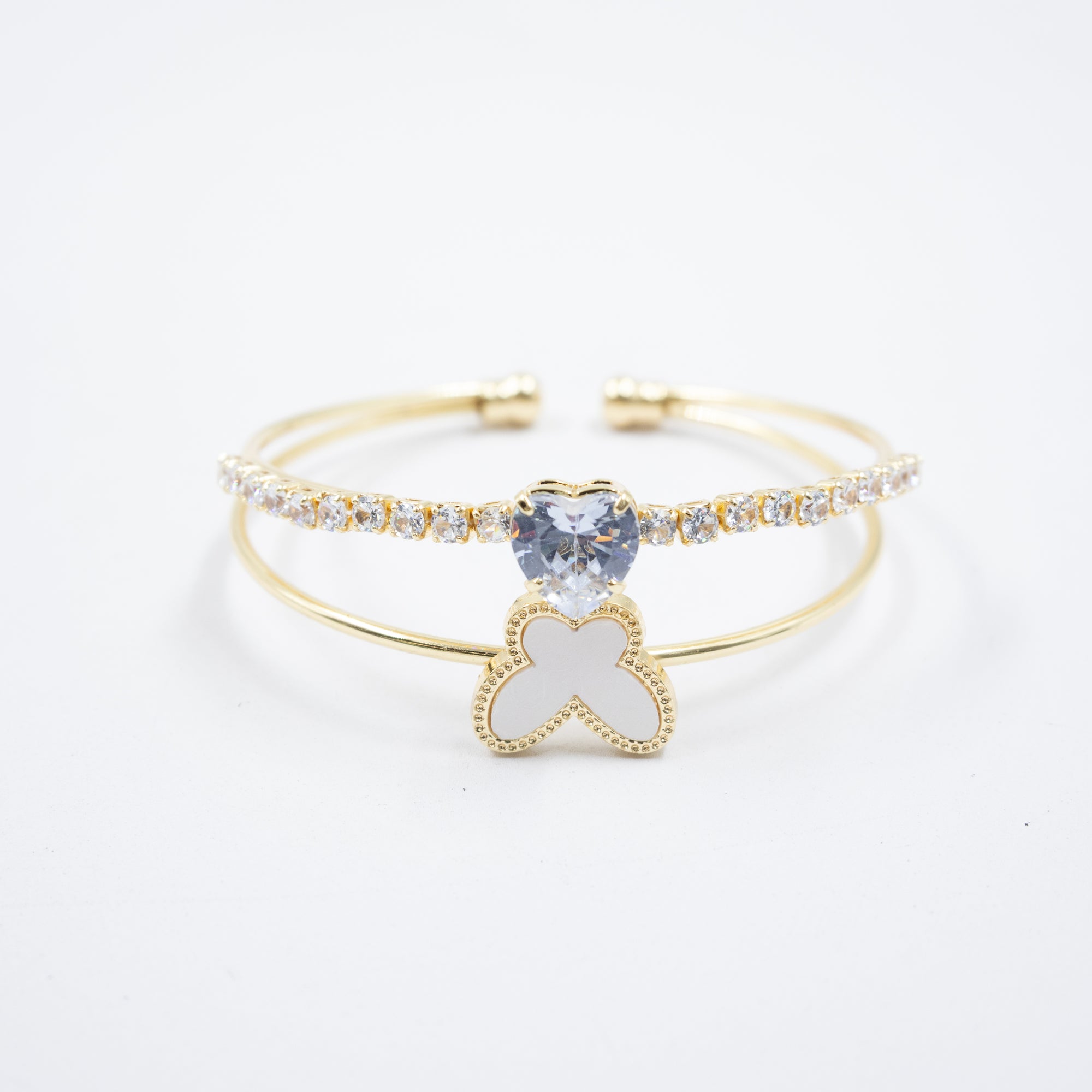 Pulsera dorada con piedras M2 Oro Laminado