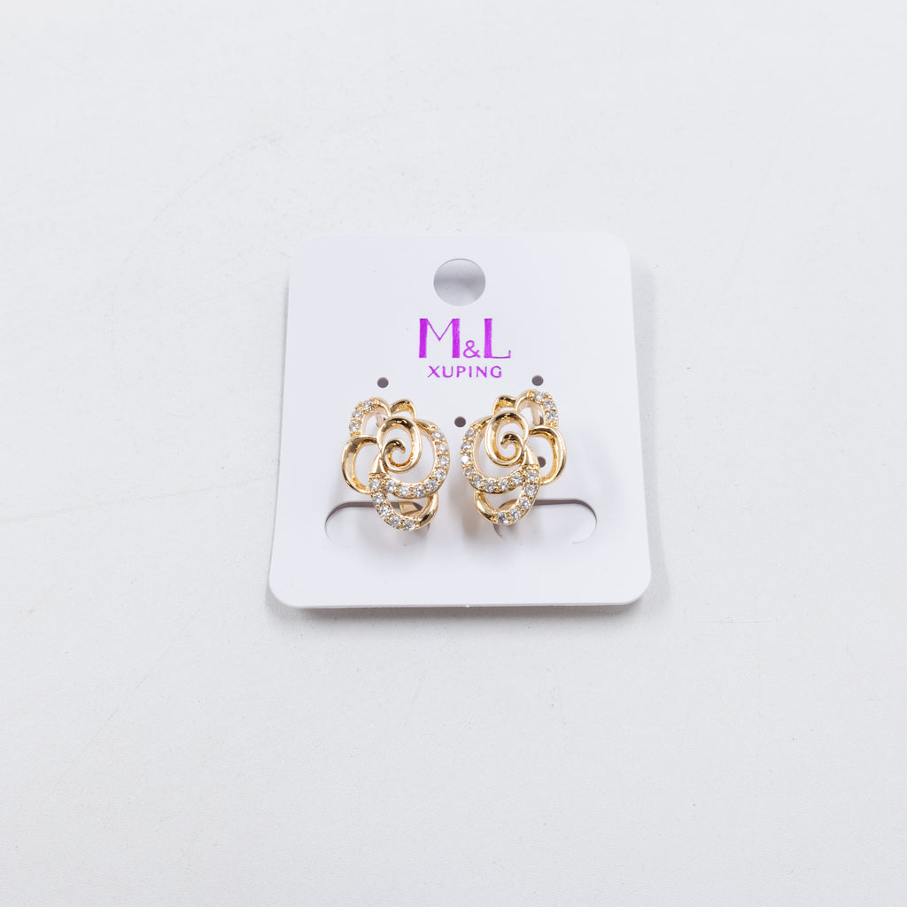 Aretes Dorados Xuping de Aro M6 Oro Laminado