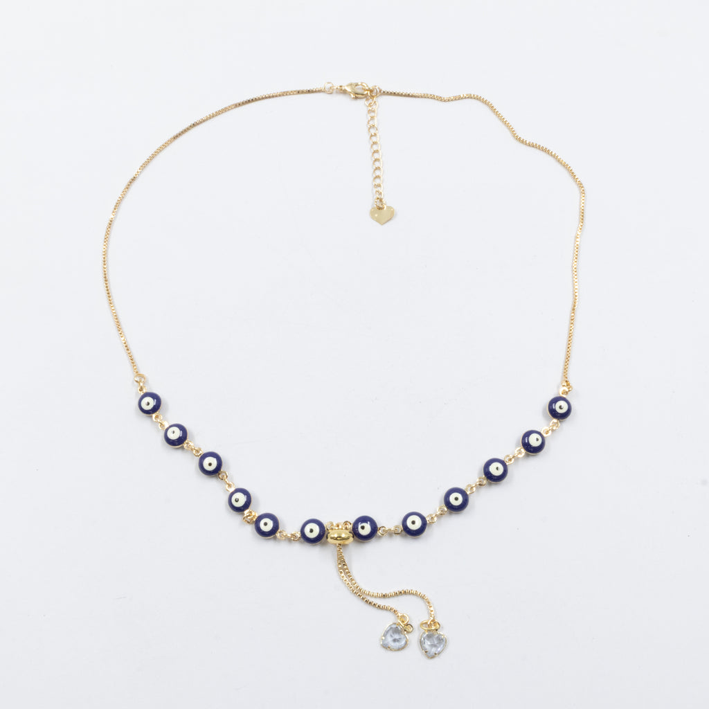 Collar Dorado de Ojo Turco M4 Oro Laminado