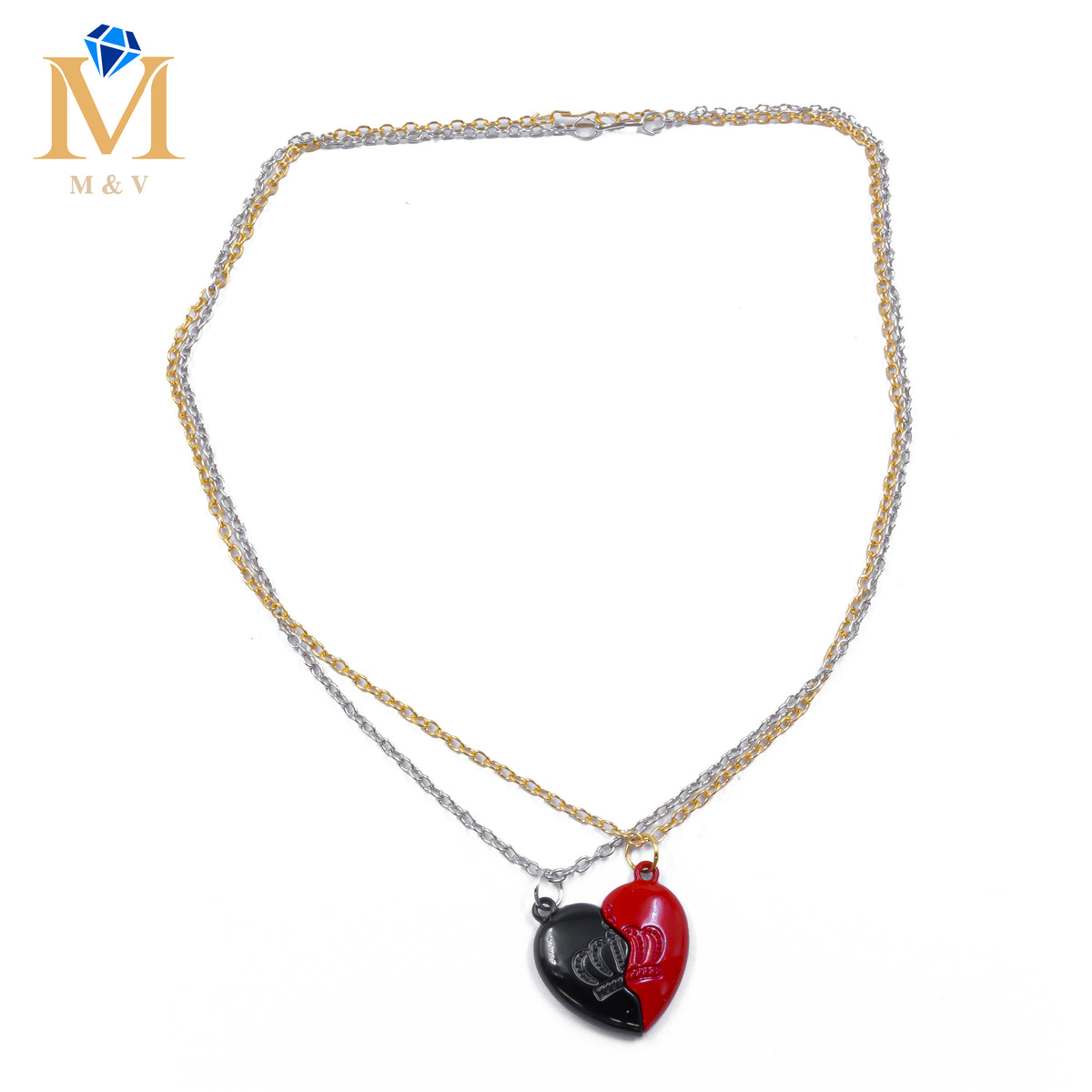 Collares en Pareja de corazón M5 Acero Inoxidable