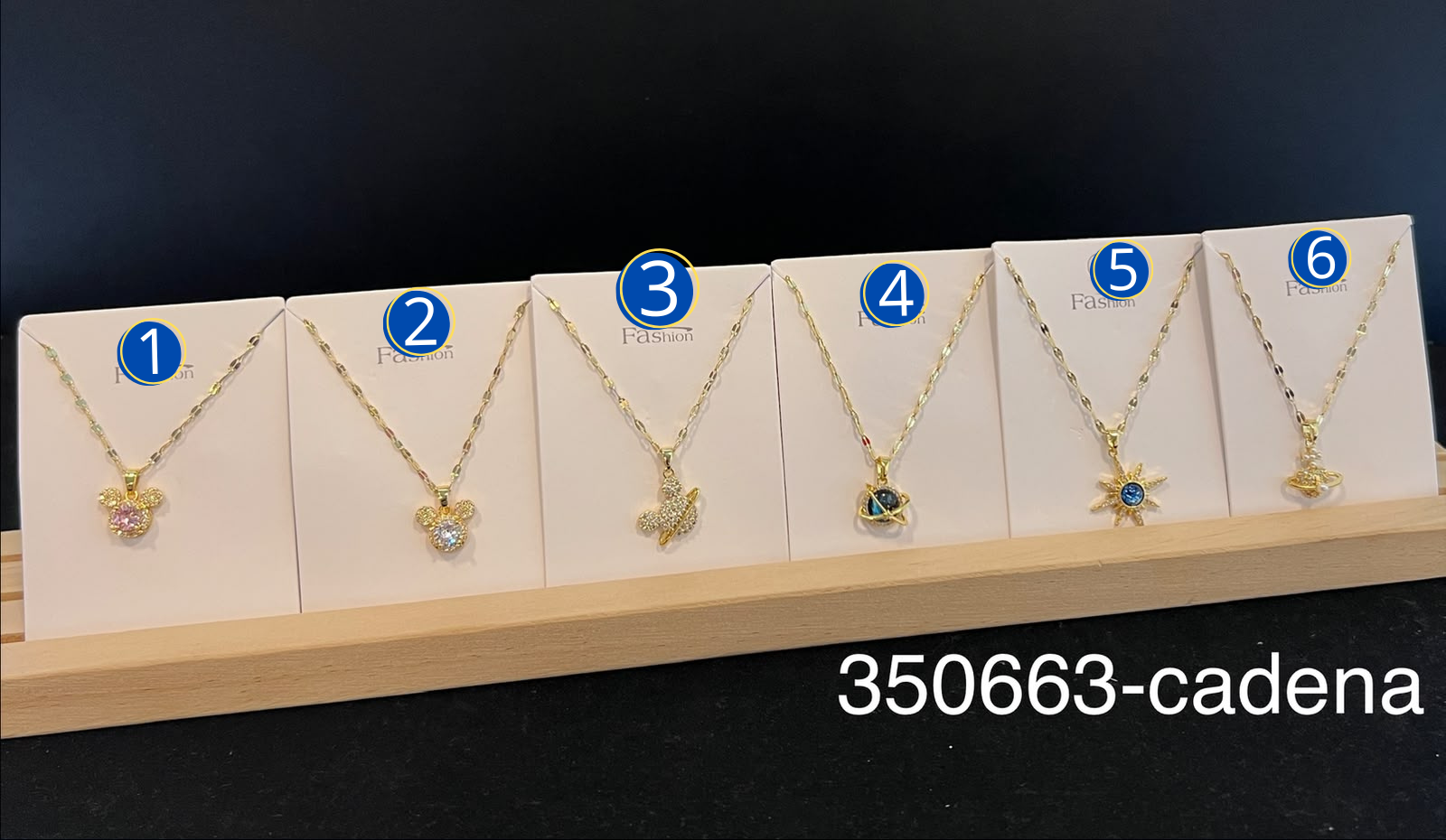 [13/AGOSTO/26] Collares Dorados con Dije M3 Oro Laminado