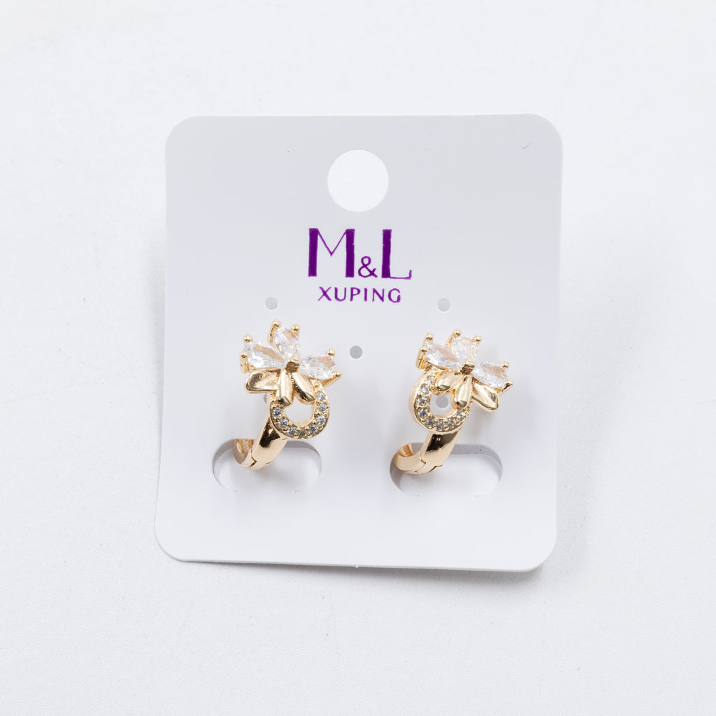Aretes Dorados Xuping de Aro M3 Oro Laminado