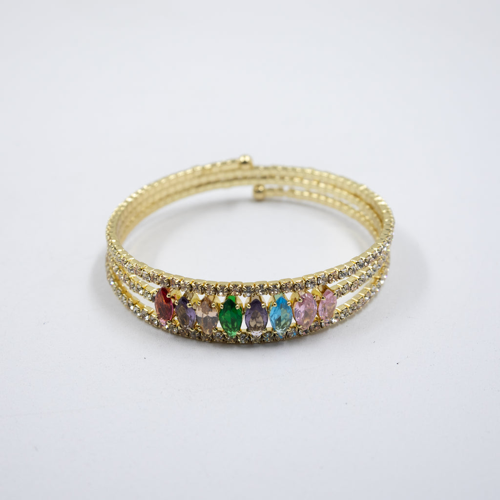 Pulseras Doradas con Piedras M5 Oro Laminado