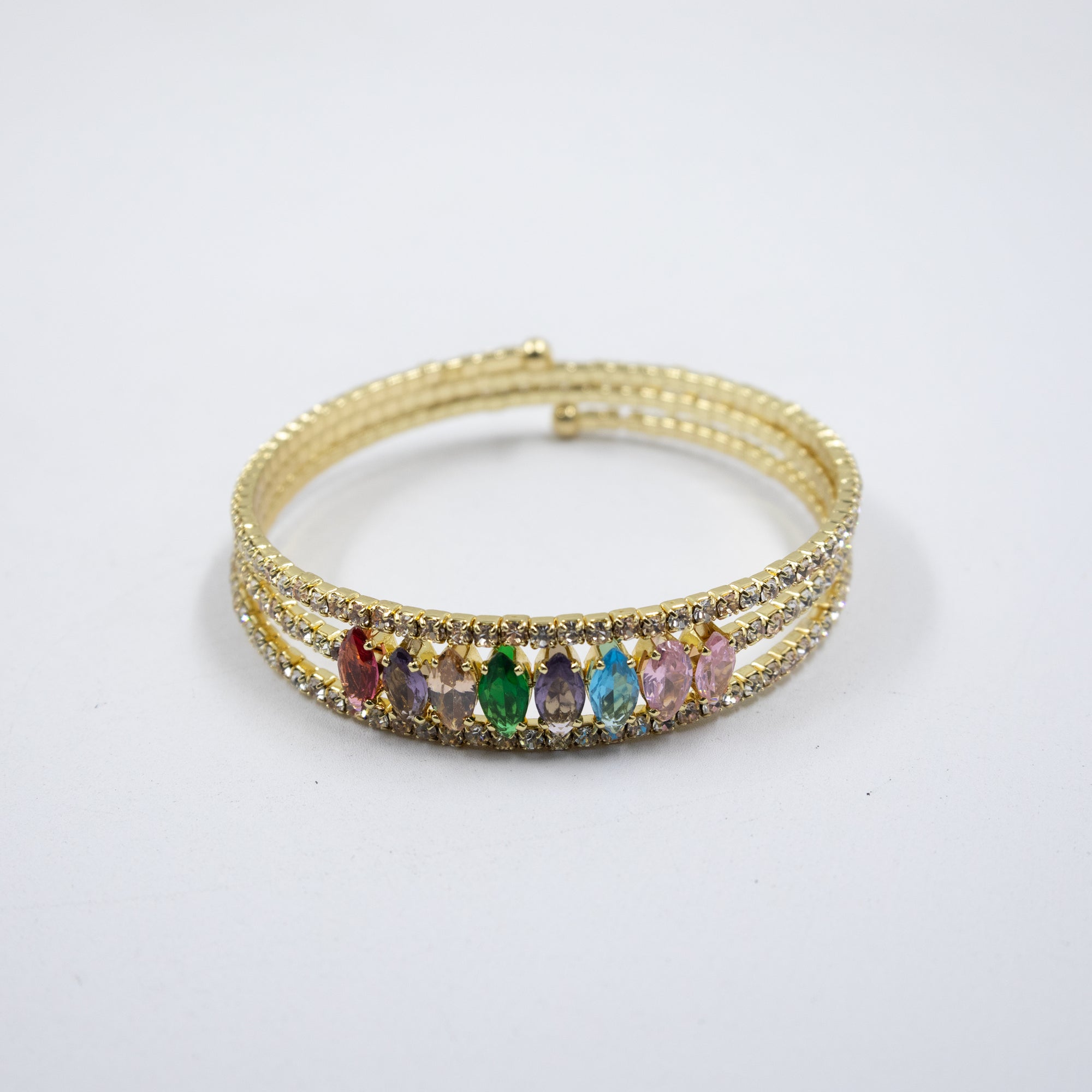 Pulseras Doradas con Piedras M5 Oro Laminado