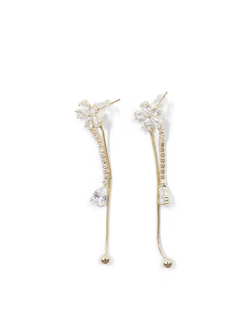 Aretes Largos Ansheli Dorados M9 Oro Laminado