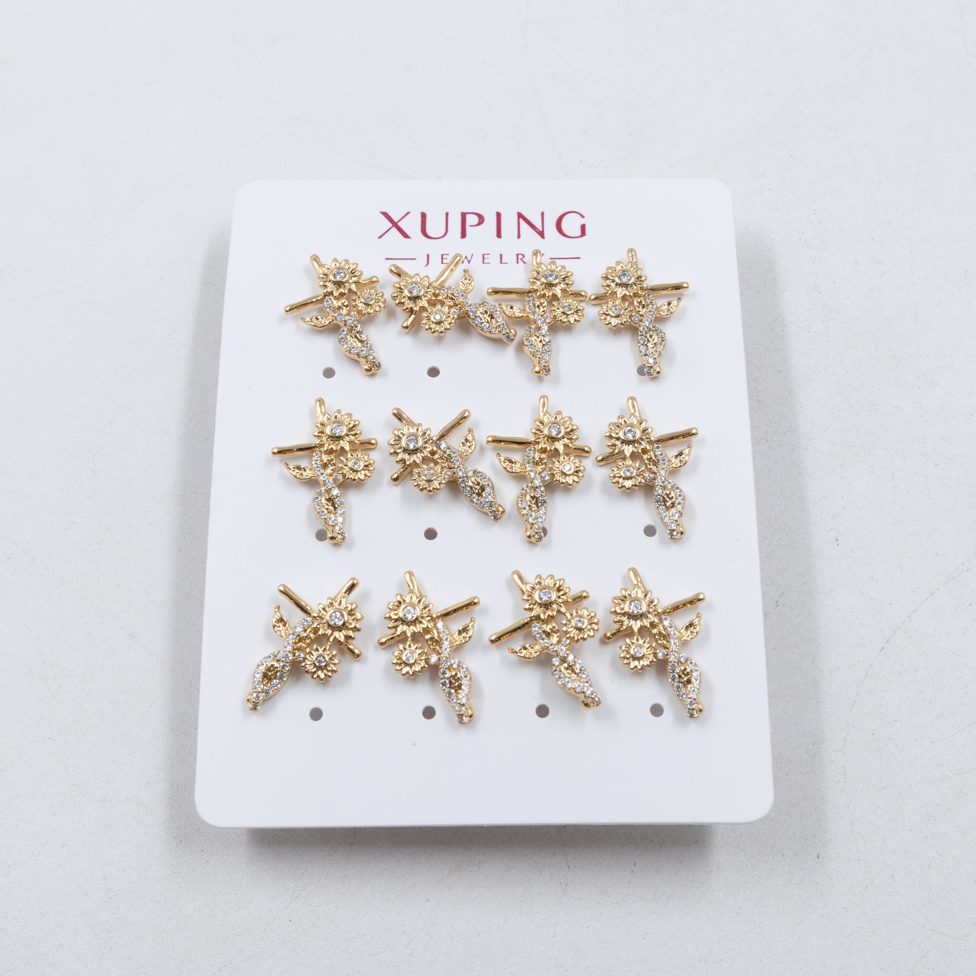 Paquete de 6 pares de Aretes Xuping Dorado M6 Oro Laminado