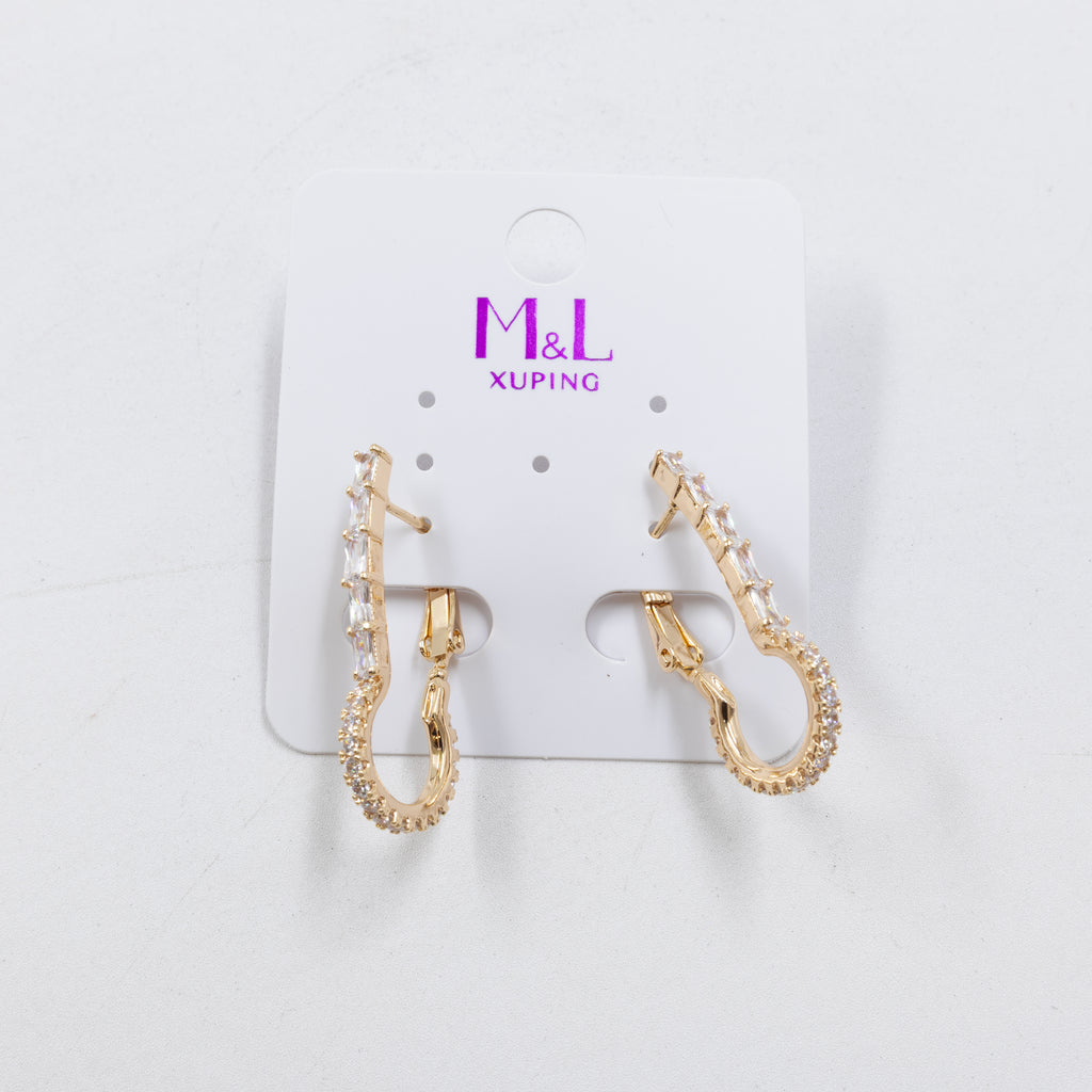 Aretes Dorados Xuping de Aro M12 Oro Laminado