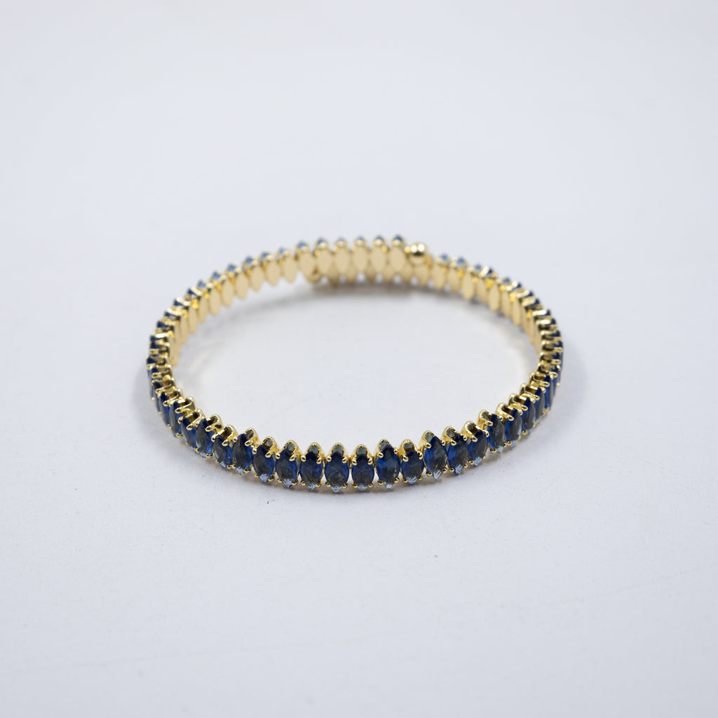 Pulseras Doradas con Piedras M4 Oro Laminado
