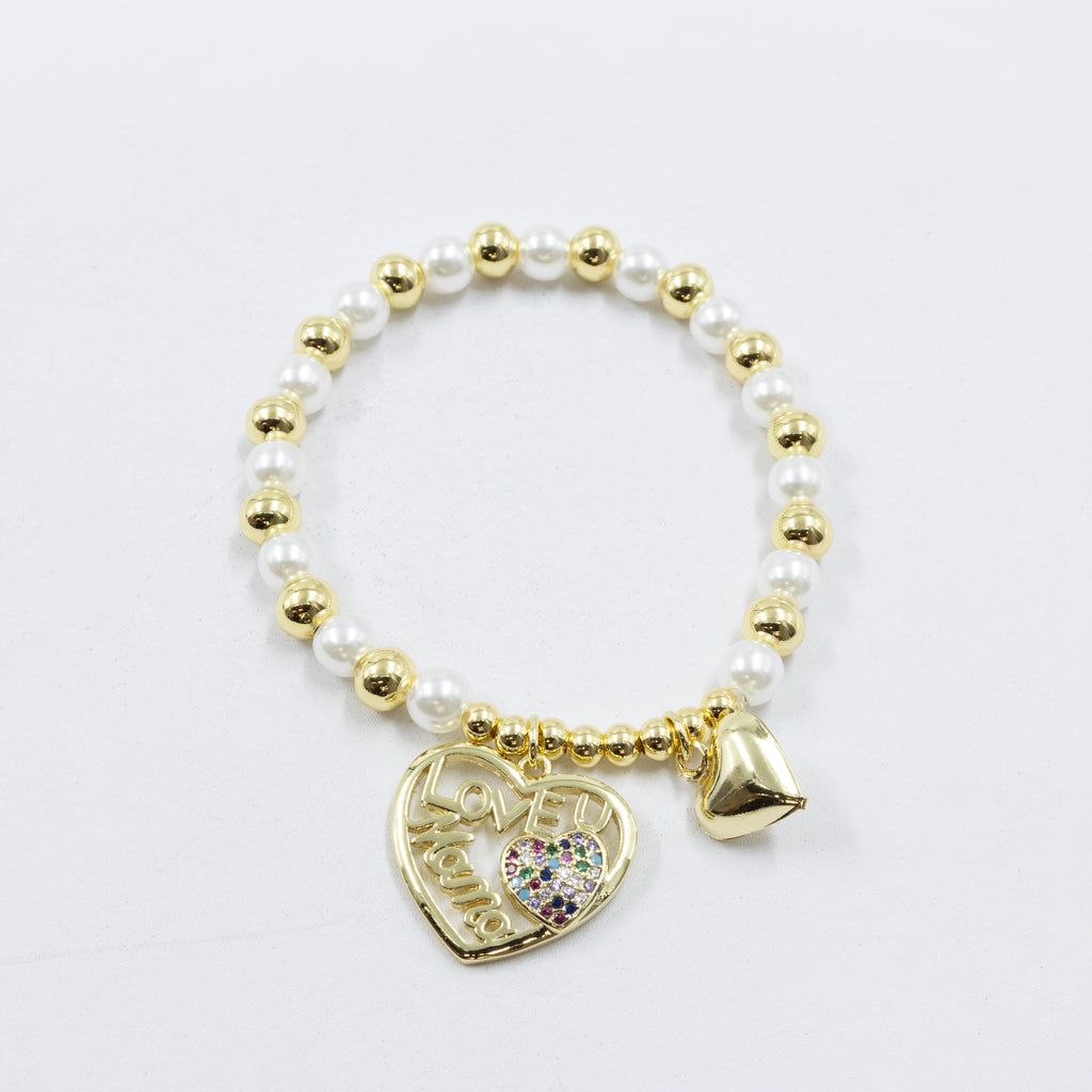 Pulsera con dije de Mamá M3 Oro Laminado 05/03/26