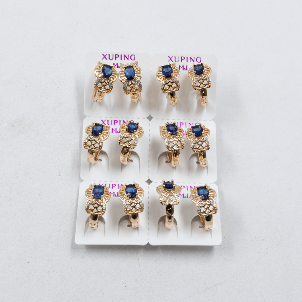 Paquete de 6 pares de Aretes Xuping Dorado M9 Oro Laminado