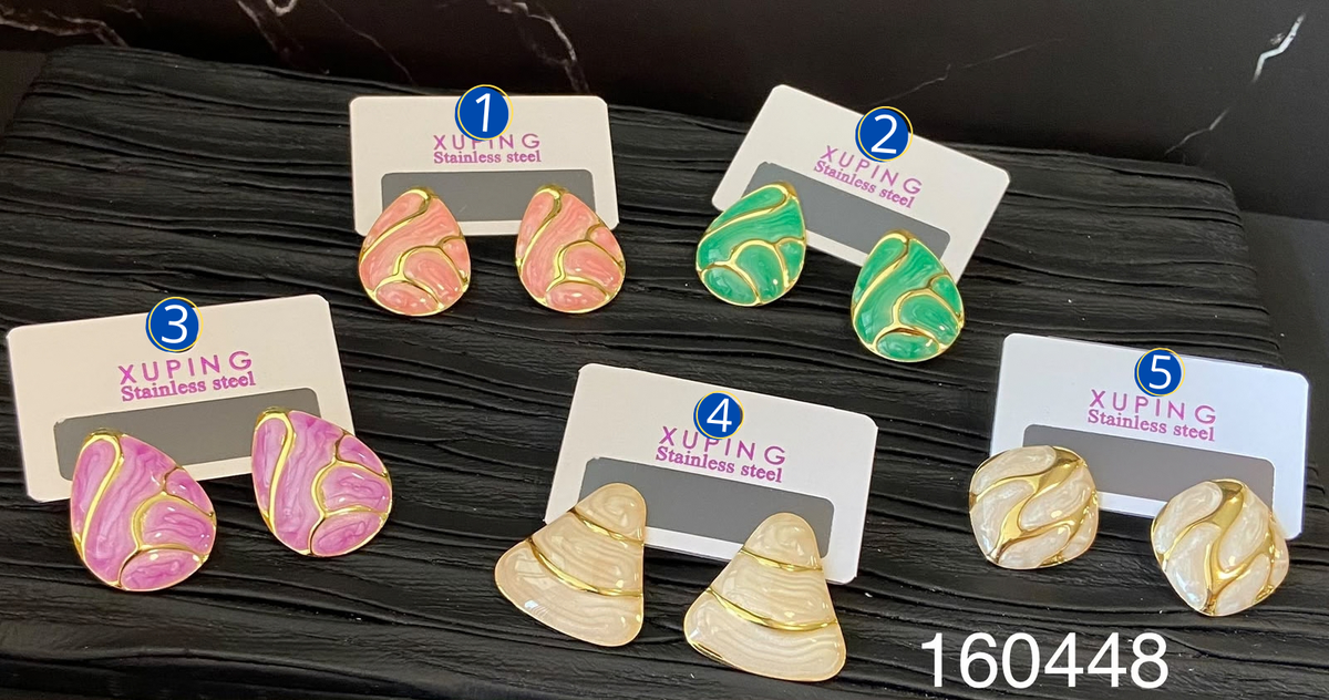 [03/OCTUBRE/26] Aretes Dorados Diferentes Diseños M18 Acero Inoxidable
