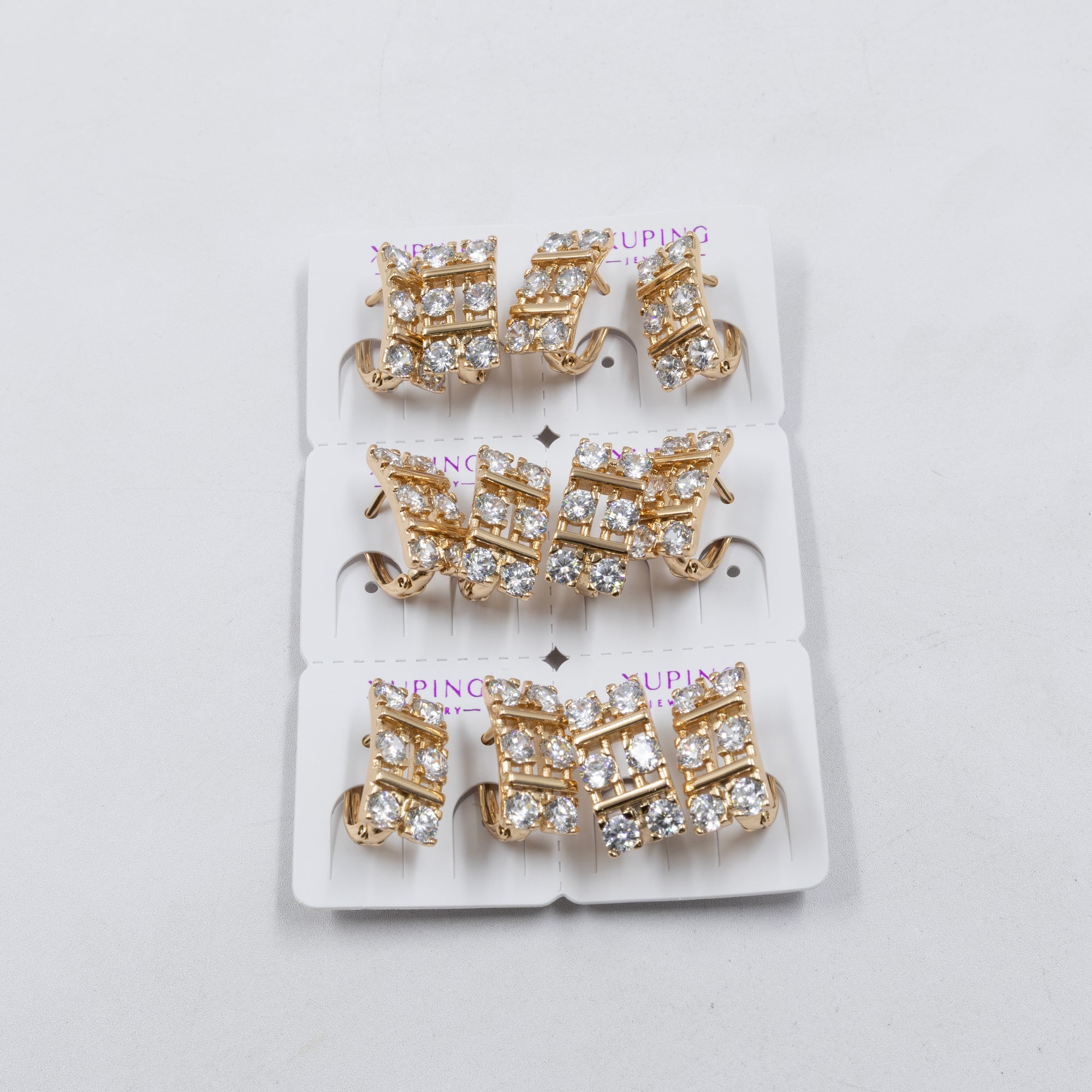 Paquete de 6 pares de Aretes Xuping Dorado M25 Oro Laminado
