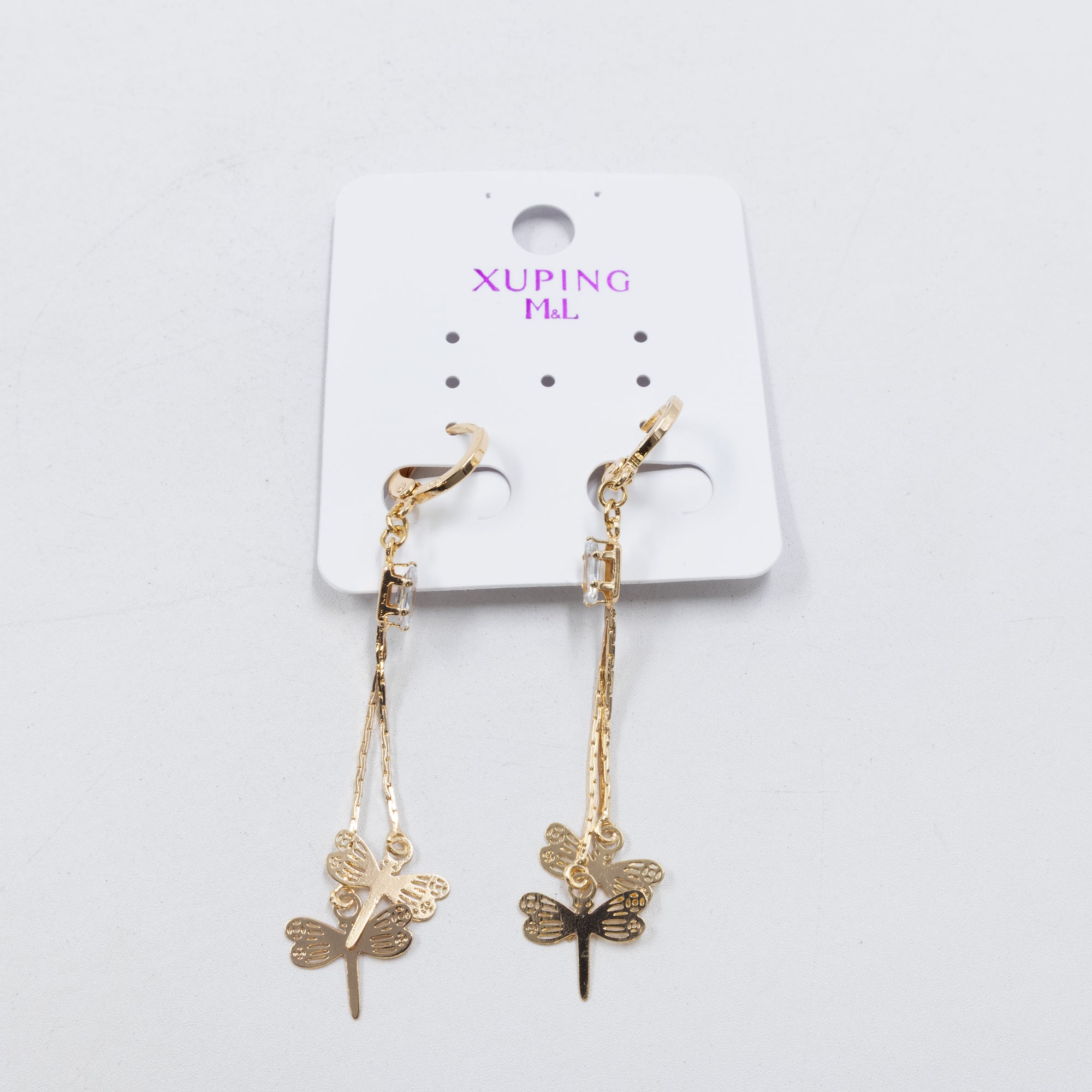 Aretes Dorados Xuping de Aro M2 Oro Laminado