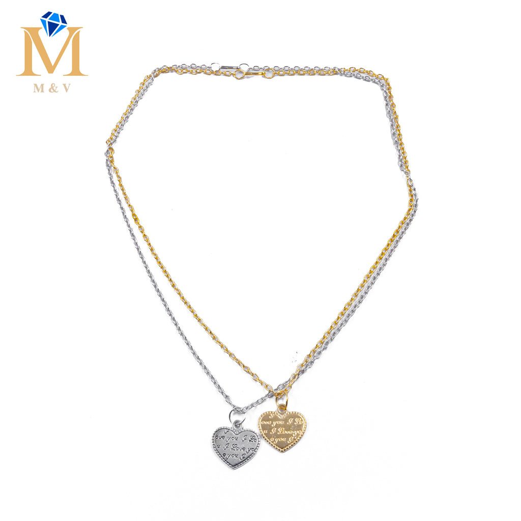 Collares en Pareja de corazón M8 Acero Inoxidable