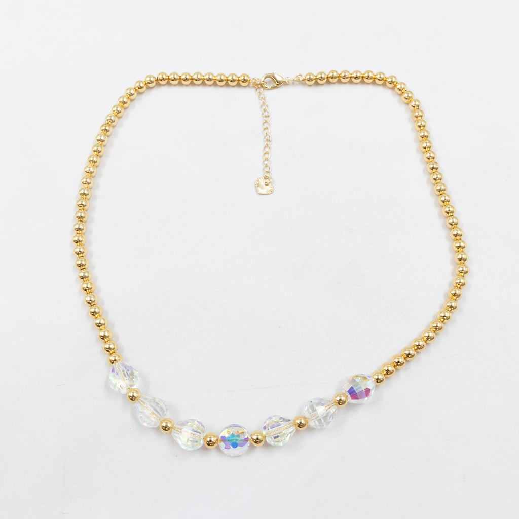 Collar Dorado de Cuentas M1 Oro Laminado