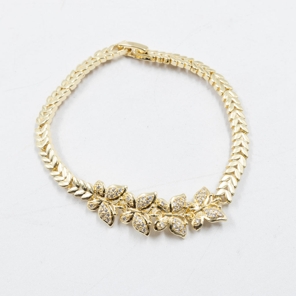 Pulseras Doradas con Piedras M3 Oro Laminado