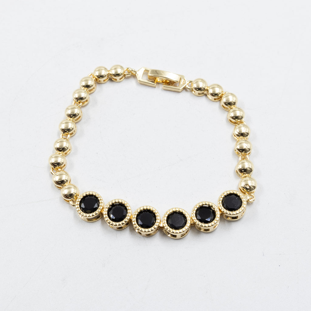Pulseras Doradas con Piedras M2 Oro Laminado