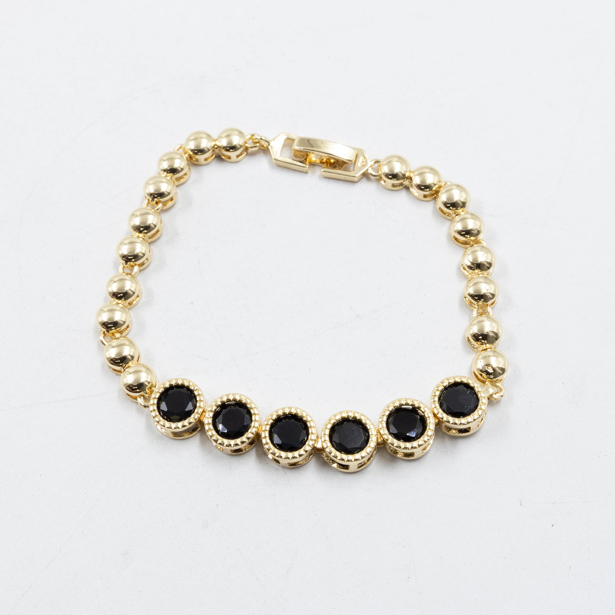 Pulseras Doradas con Piedras M2 Oro Laminado