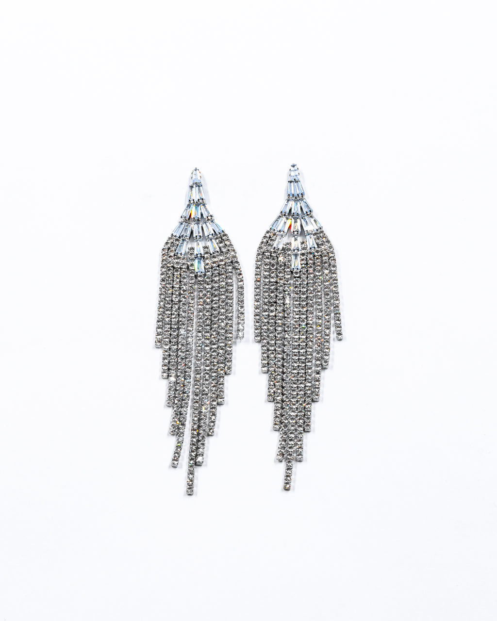 Aretes Largos de piedras - M2 Oro Laminado