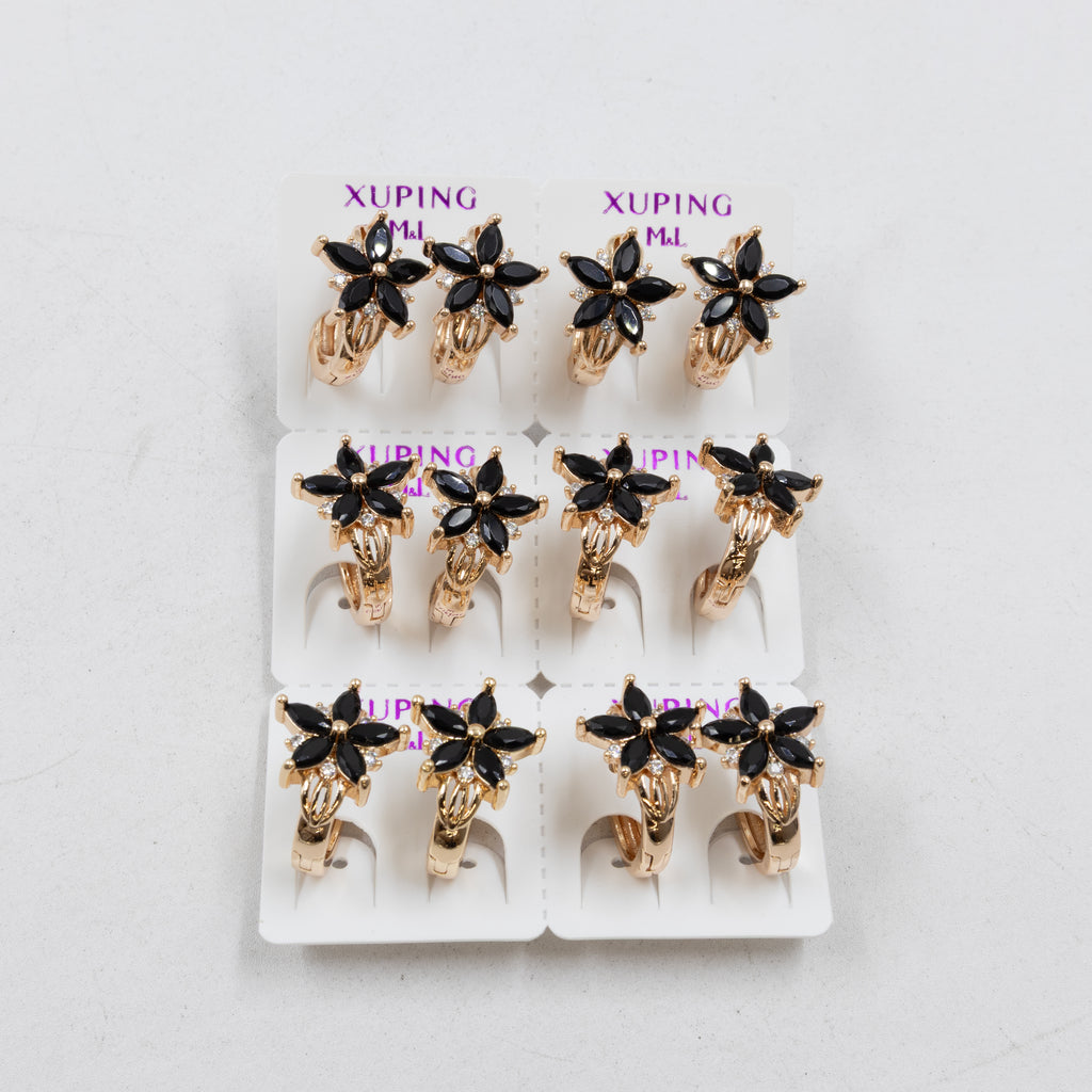 Paquete de 6 pares de Aretes Xuping Dorado M2 Oro Laminado