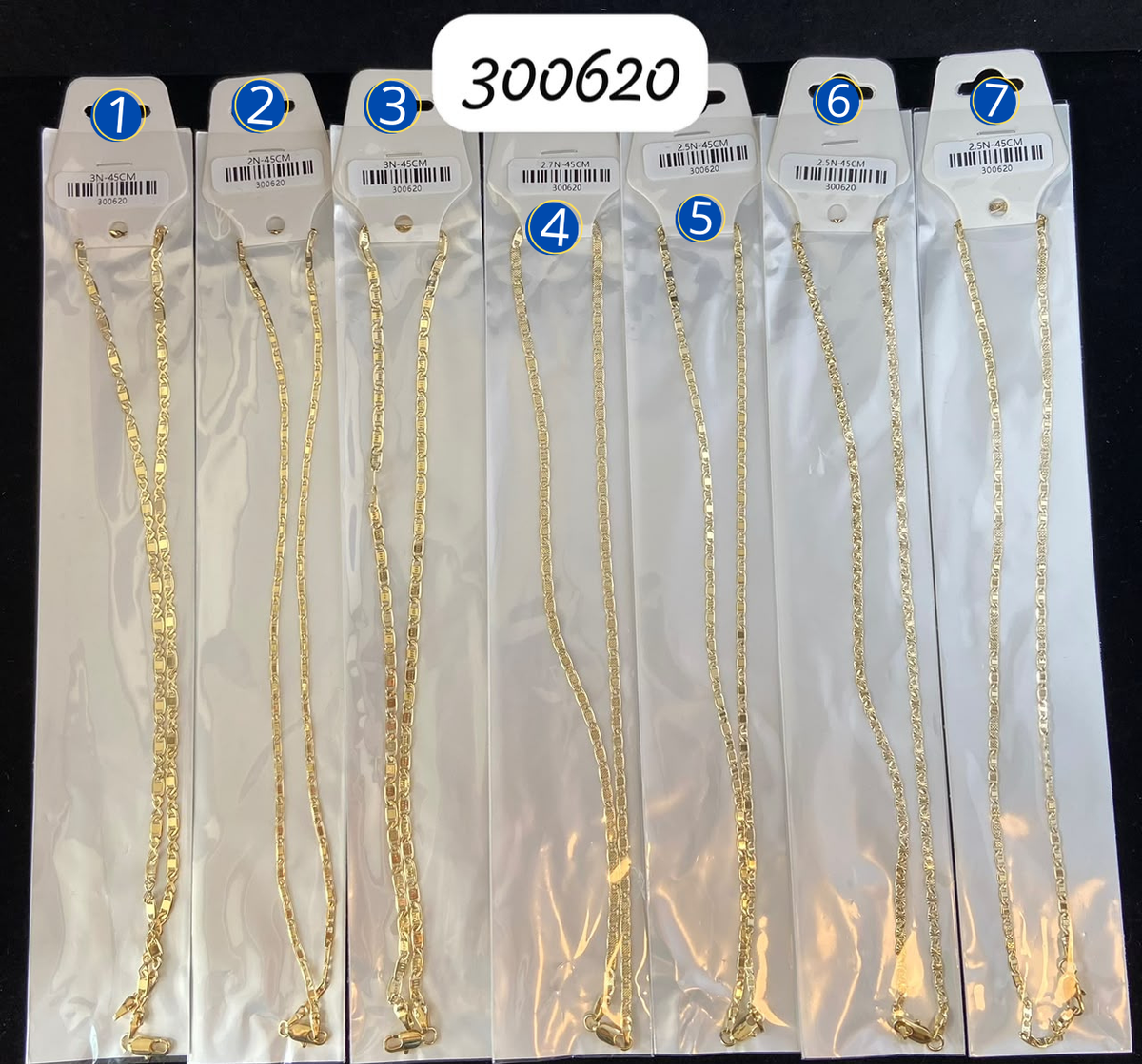 [28/OCTUBRE/26] Cadenas de 45 cm Doradas M12 Oro Laminado