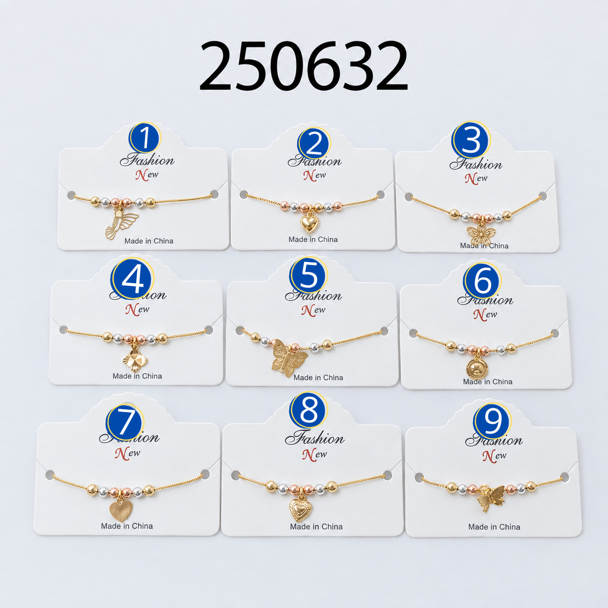 [12/SEPTIEMBRE/26] Pulseras Doradas de tres colores con Dije M3 Oro Laminado