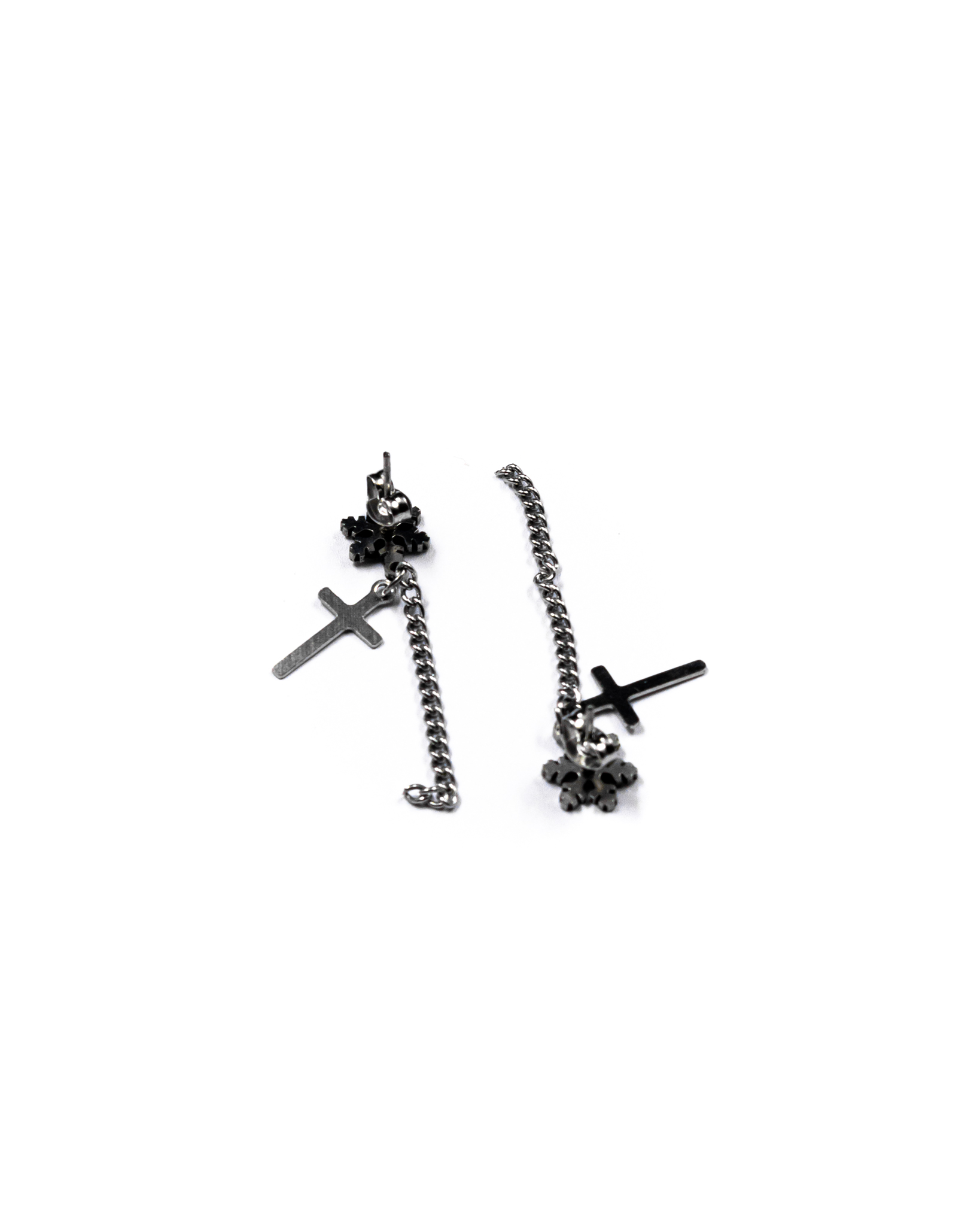 Aretes mariposa con dije colgante - M3 Acero Inoxidable