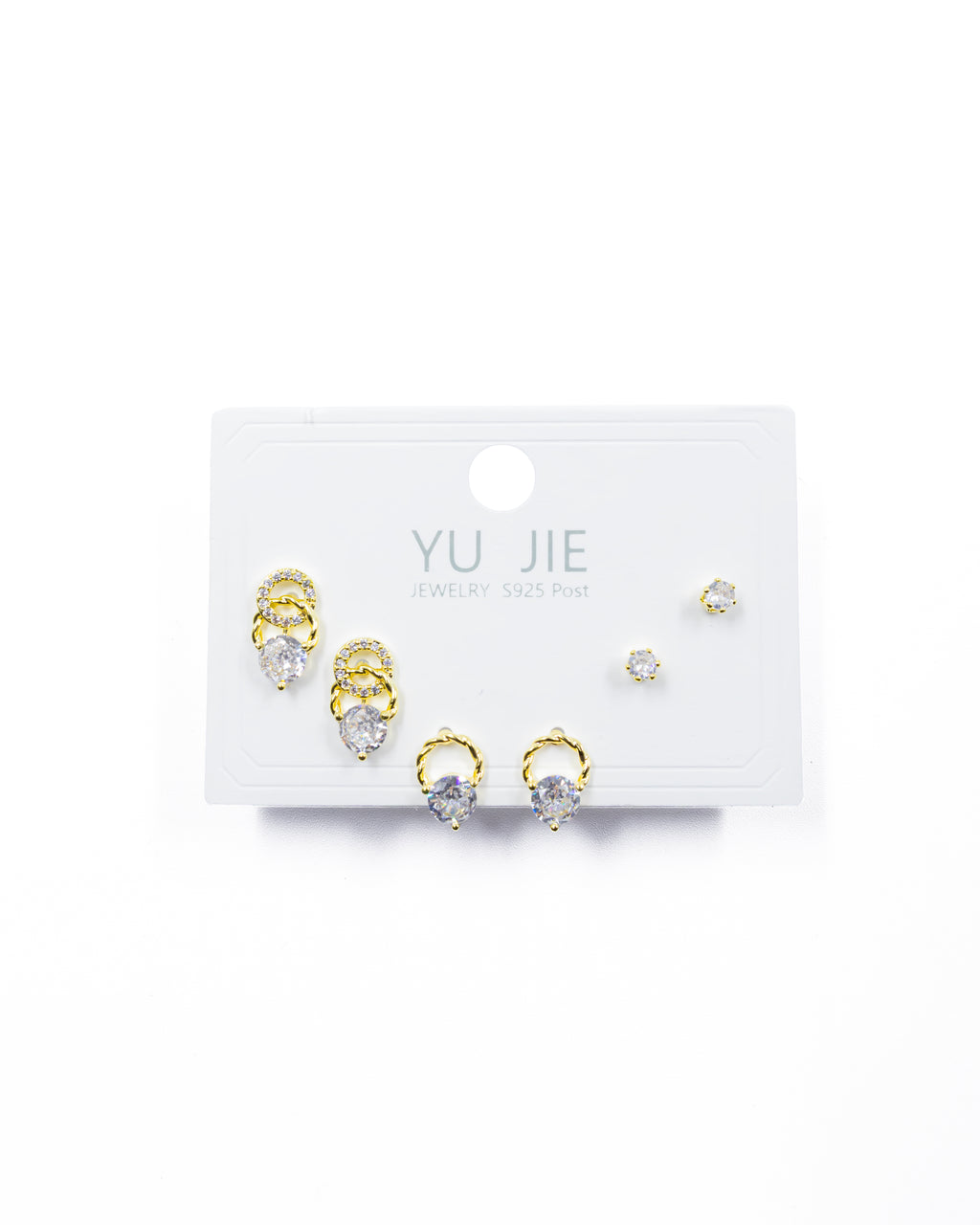 ARETES PAQUETE DE 3 M5 ORO LAMINADO