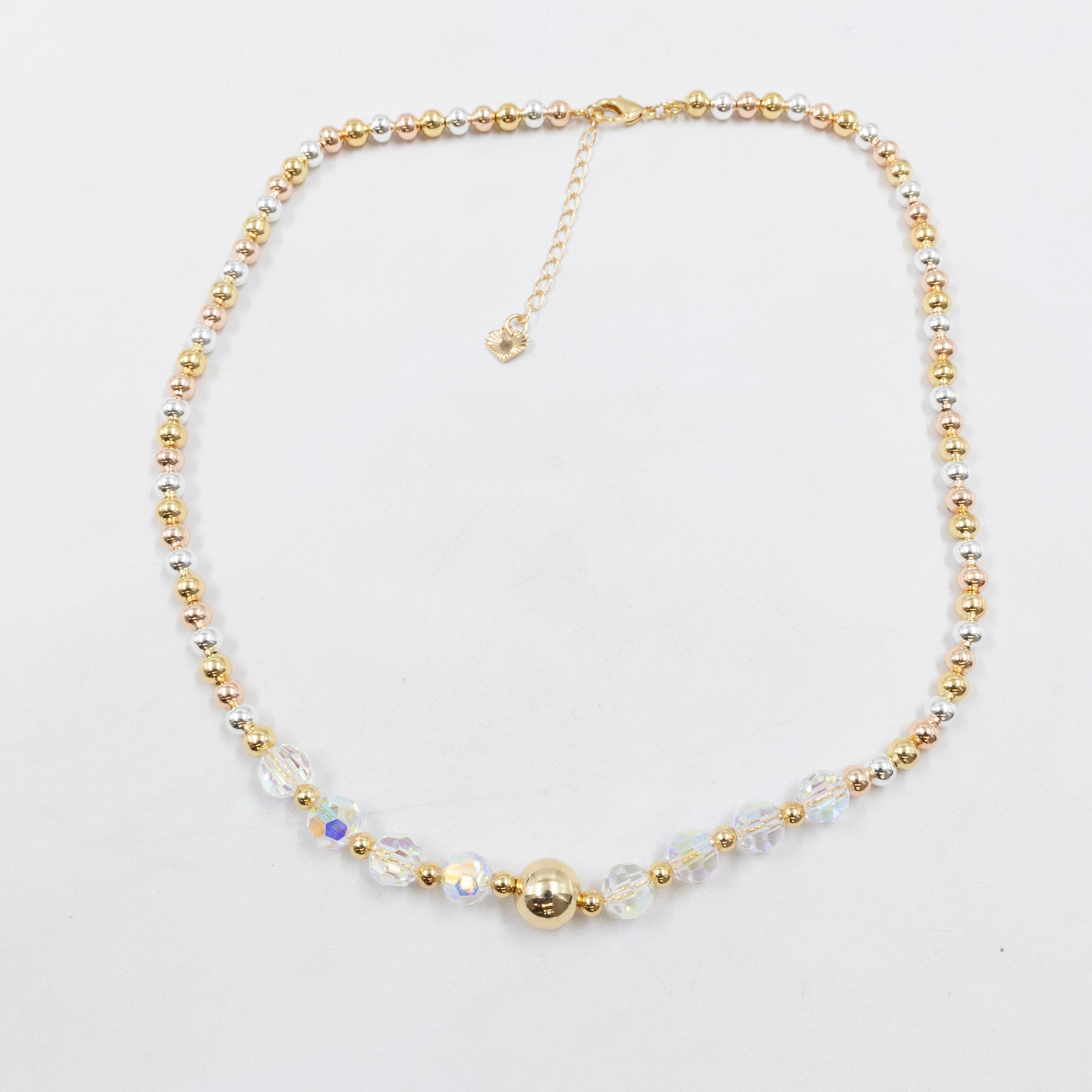Collar Oro Florentino de Cuentas M3 Oro Laminado