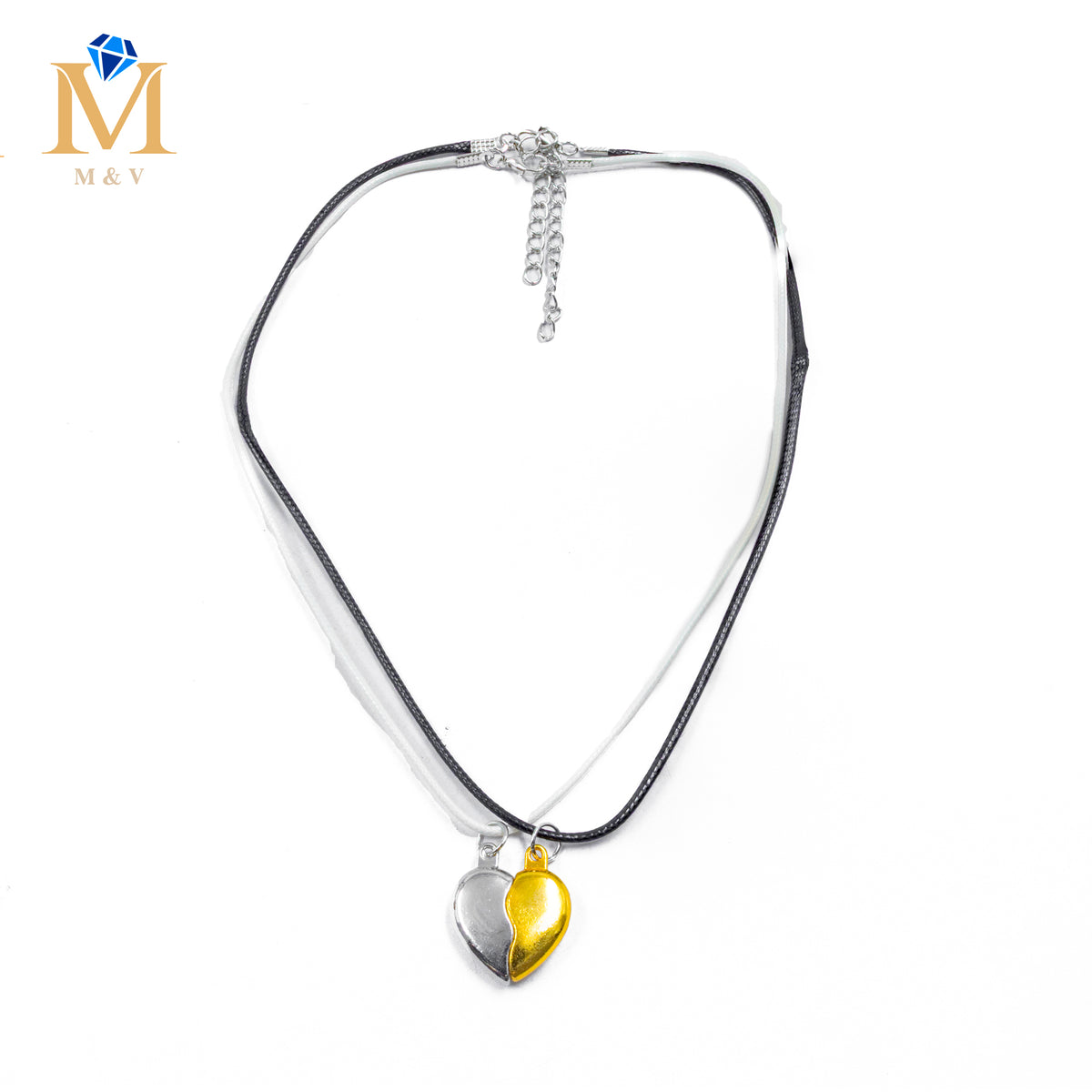 Collares en Pareja de corazón M10 Acero Inoxidable