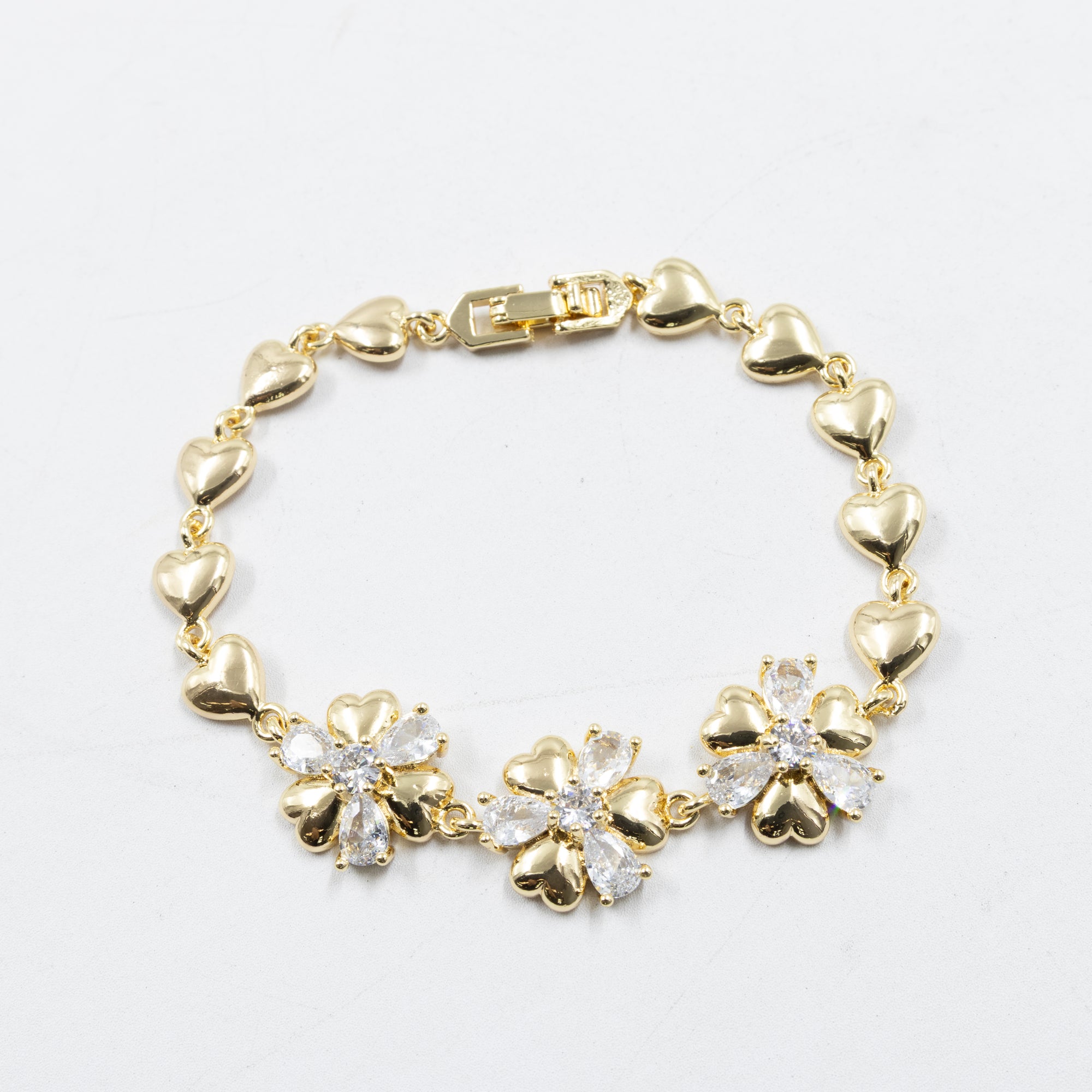 Pulseras Doradas con Piedras M7 Oro Laminado