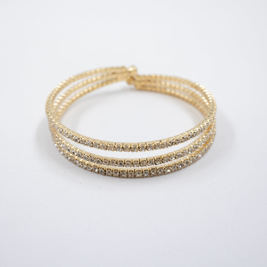 Pulsera Dorada con Piedras M1 Oro Laminado