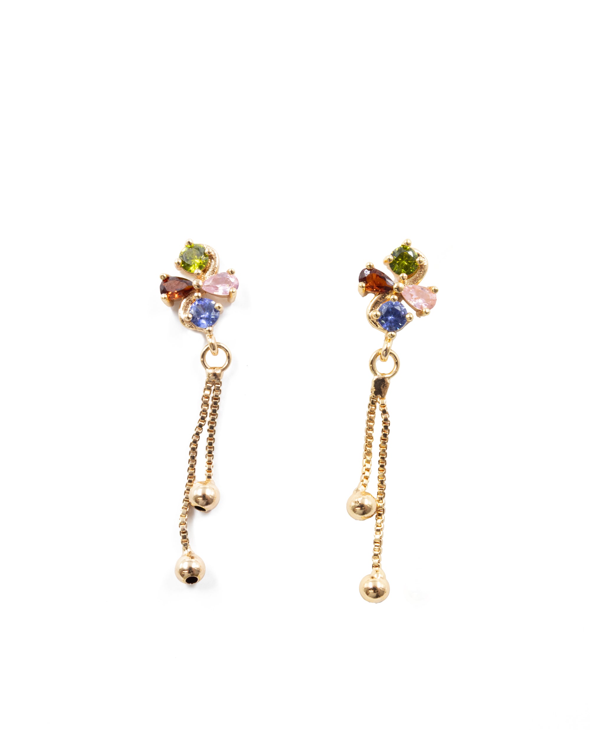 Aretes Dorados Largos M1 Oro Laminado
