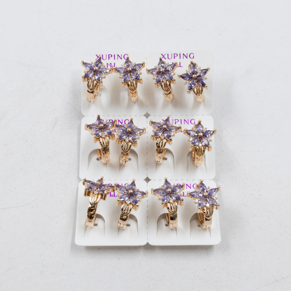 Paquete de 6 pares de Aretes Xuping Dorado M3 Oro Laminado
