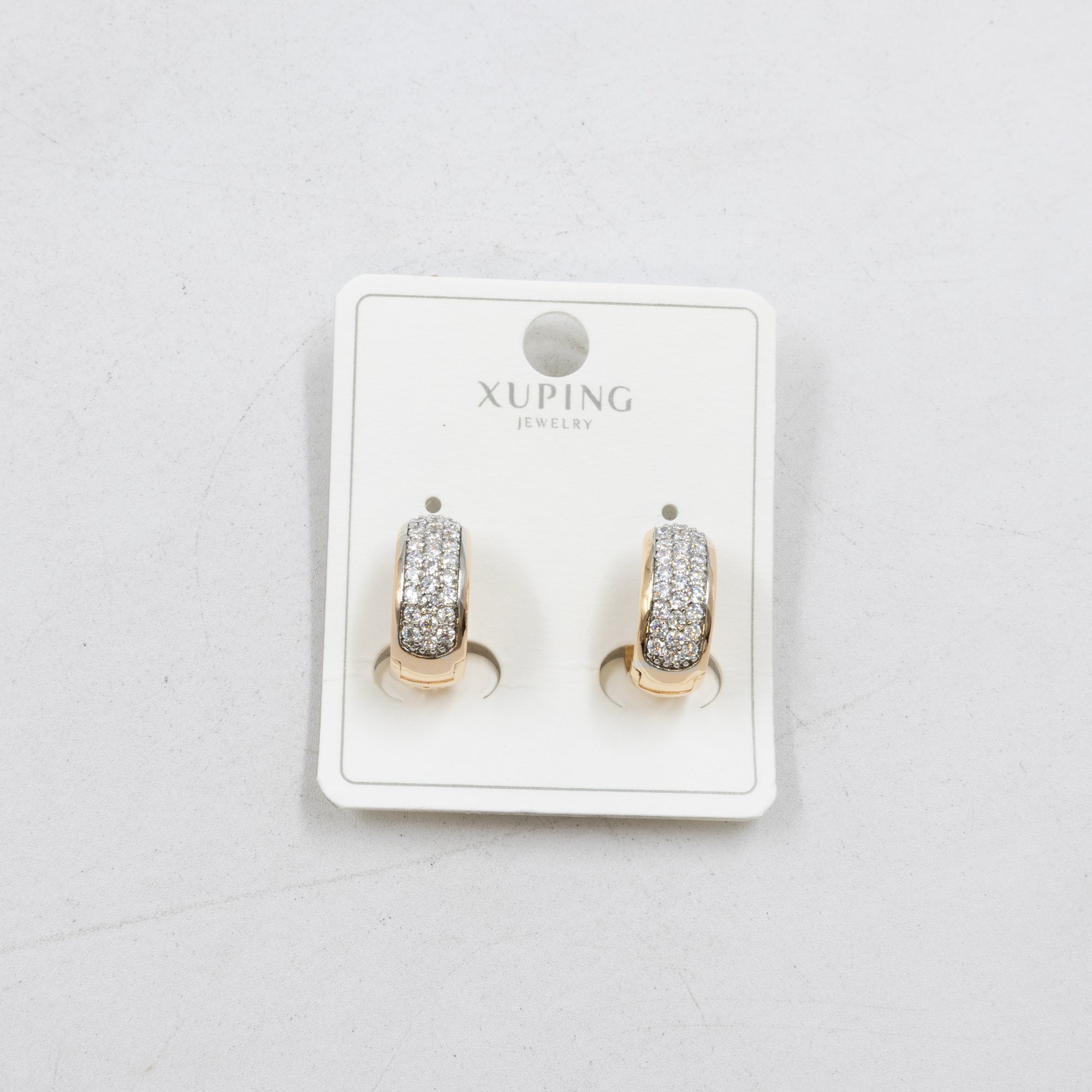 Aretes Dorados con Piedras Xuping M3 Oro Laminado