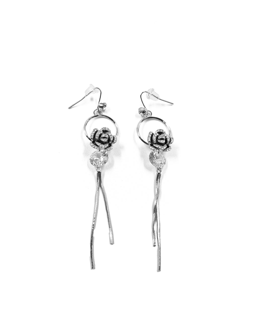 Aretes Largos Ansheli Plateados M25 Oro Laminado