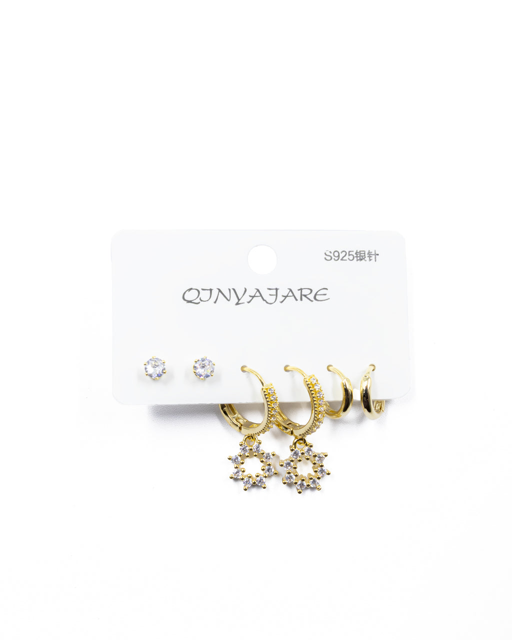 ARETES PAQUETE DE 3 M2 ORO LAMINADO