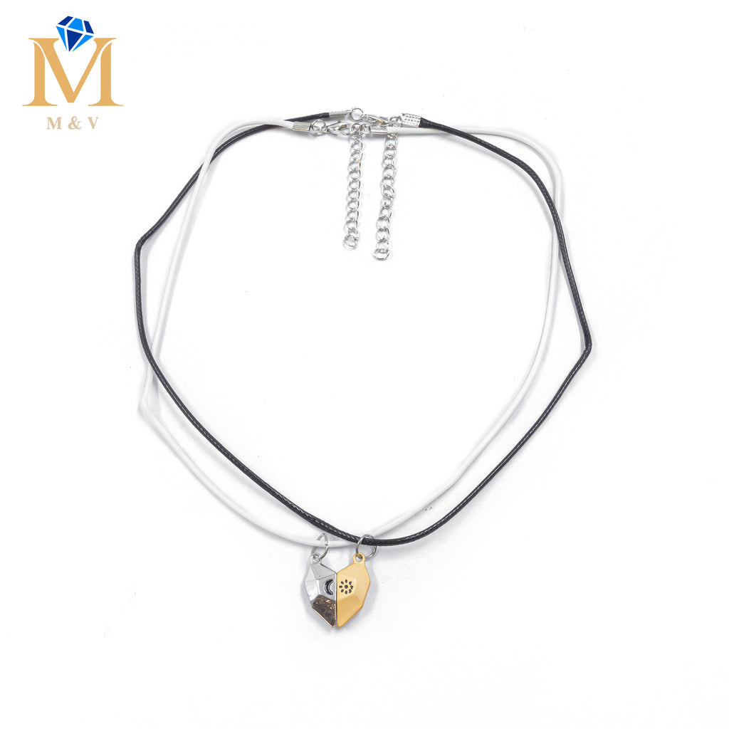 Collares en Pareja de corazón M12 Acero Inoxidable