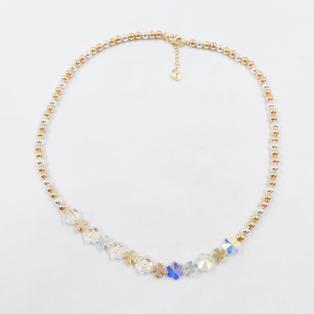 Collar Oro Florentino de Cuentas M2 Oro Laminado