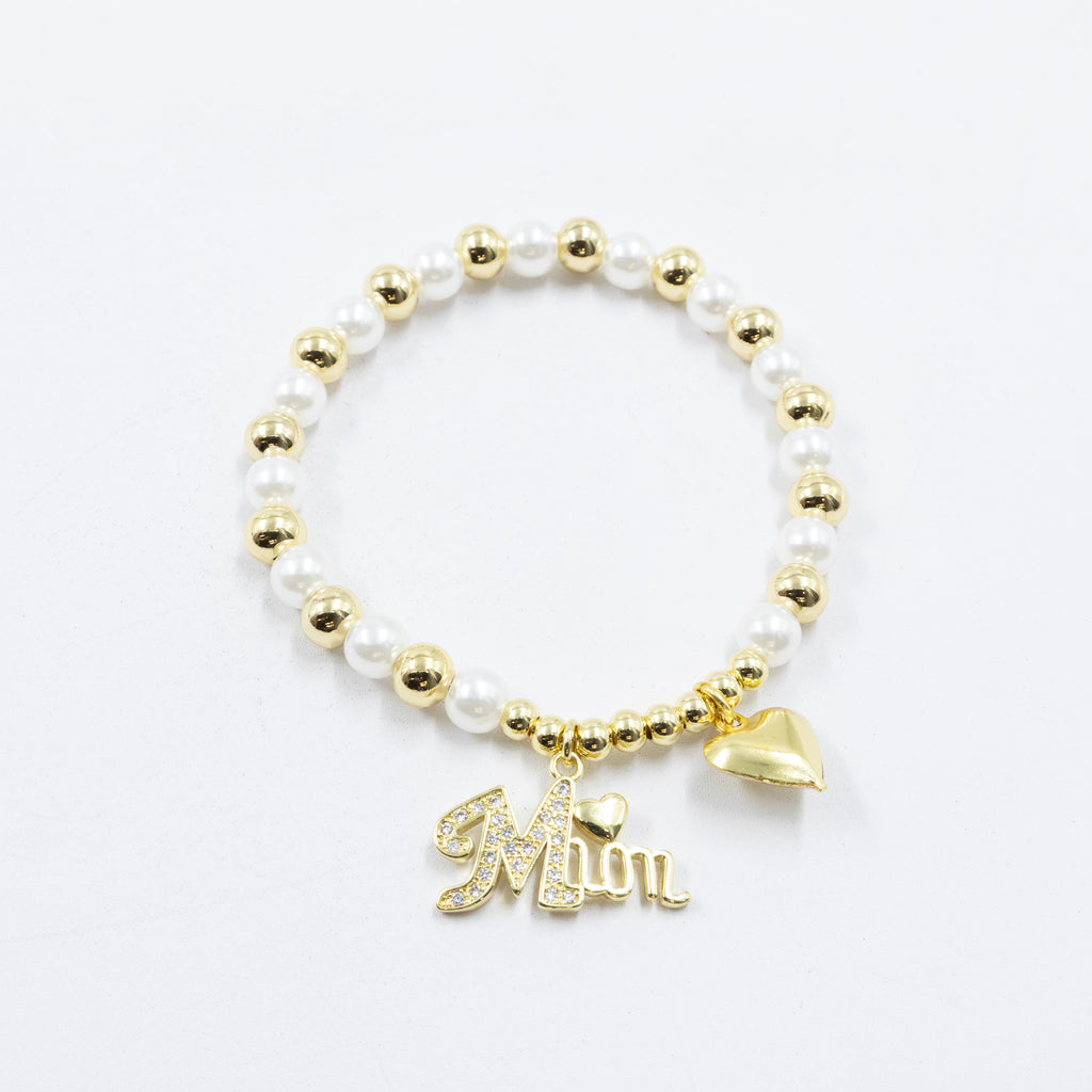 Pulsera con dije de Mamá M4 Oro Laminado 05/03/26