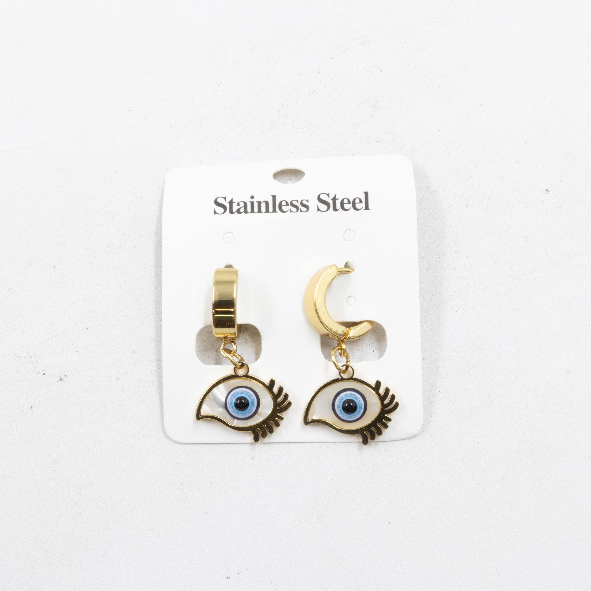 Aretes  Dorados de Ojo Turco M4 Oro Laminado