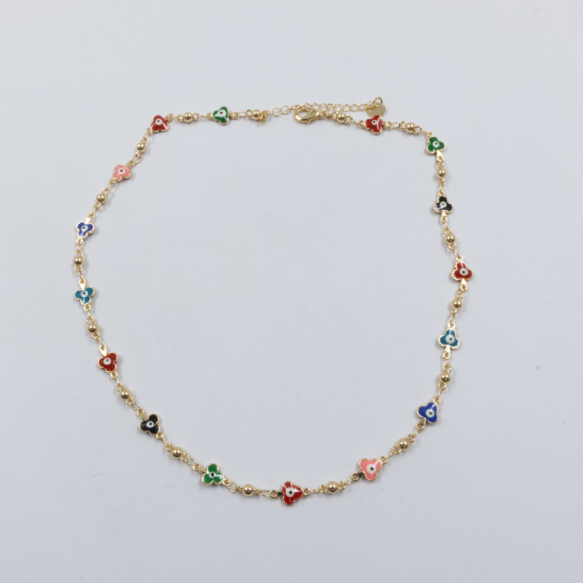 Collar Dorado de Ojo Turco M3 Oro Laminado