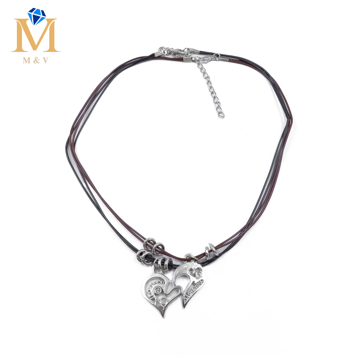 Collares en Pareja de piedras M19 Acero Inoxidable