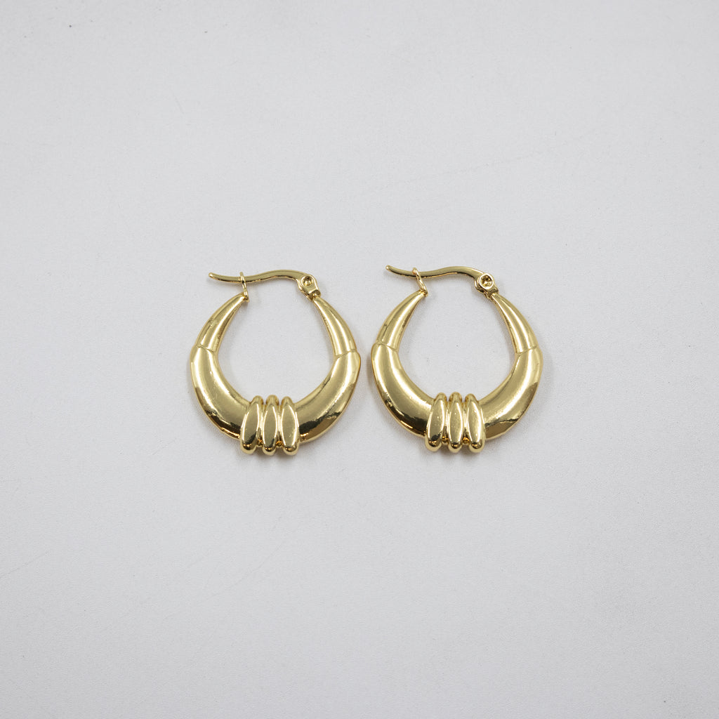 Aretes Dorados Chicos M5 Oro Laminado