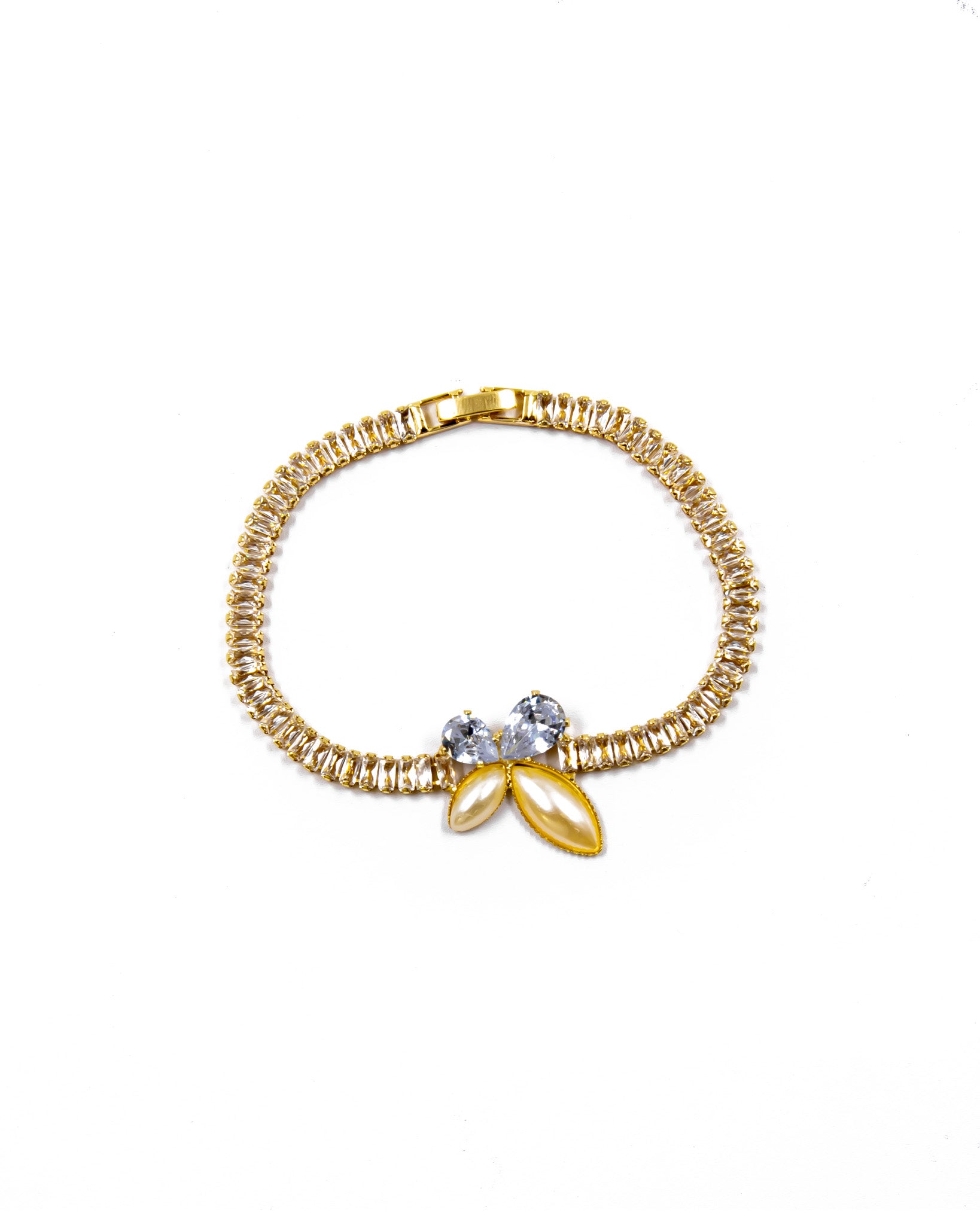 Pulsera dorada de piedras con piedra - M2 Oro Laminado