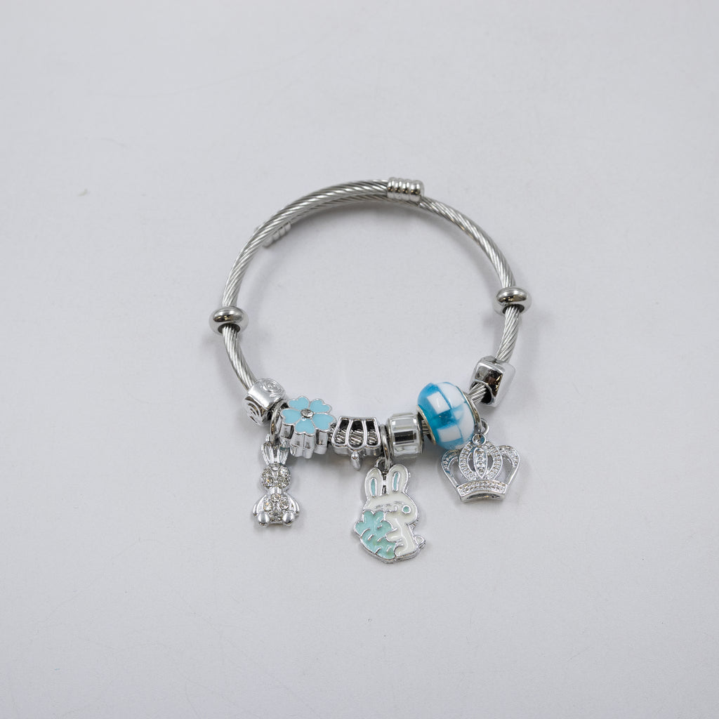 Pulsera tipo Pandora Plateados M10 Oro Laminado